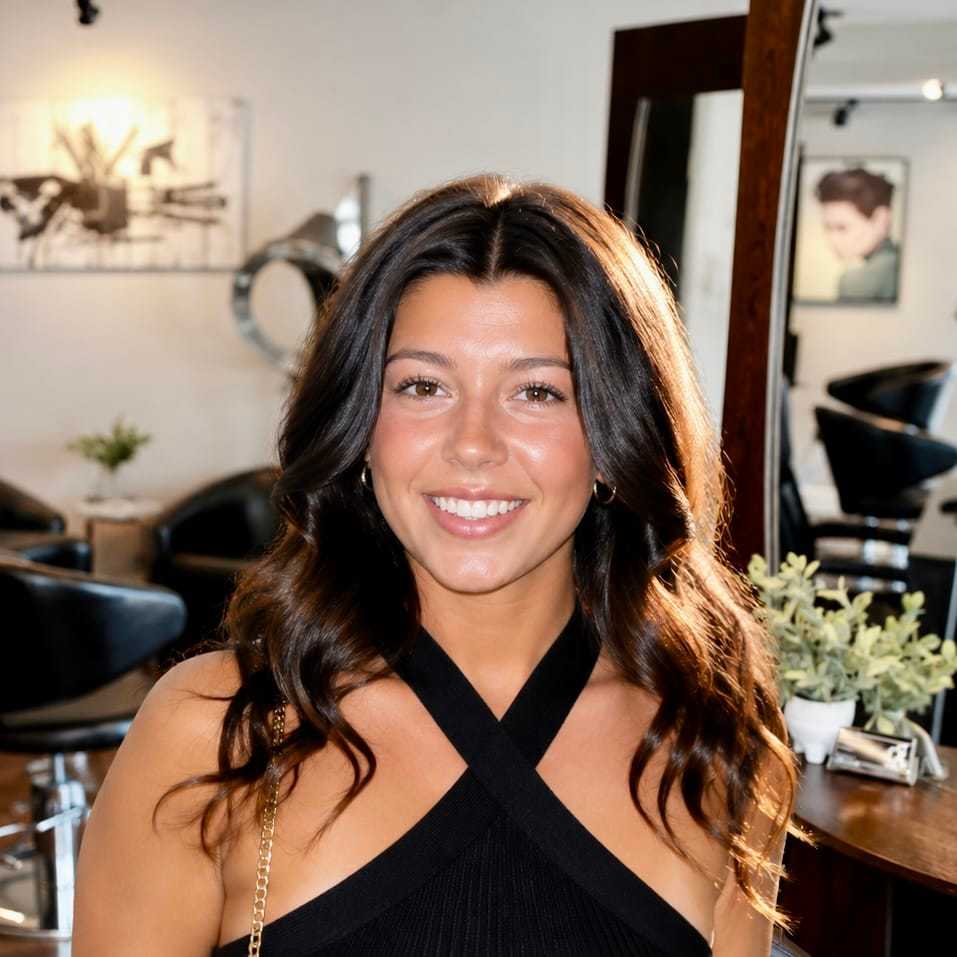 Portrait of Shannon Gibbs, a professional stylist at Juliana's Salon, showcasing their expertise and style.